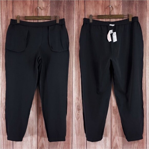 NWT Intimissimi Womens XL Trousers with Pockets Pants Black AI075Z - Picture 2 of 14